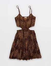 Aerie Smocked Cut Out Mini Dress