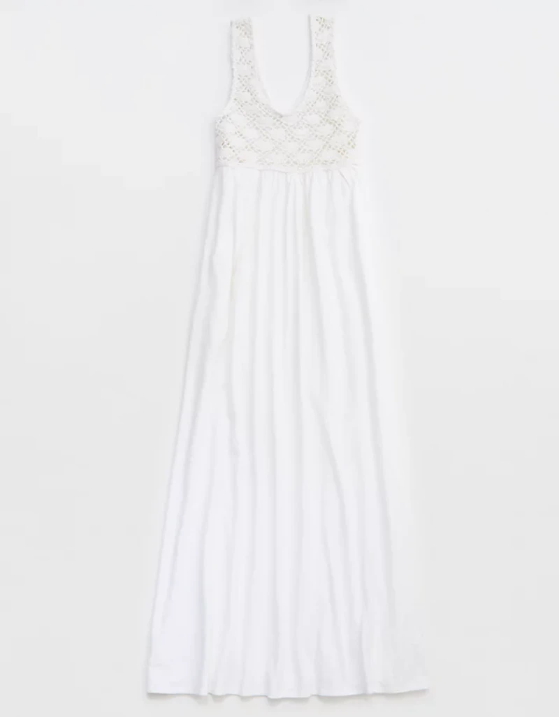 Aerie Crochet Maxi Dress