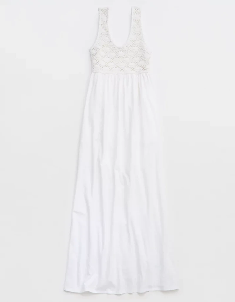 Aerie Crochet Maxi Dress