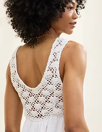 Aerie Crochet Maxi Dress