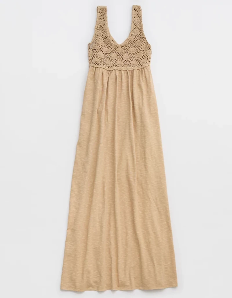 Aerie Crochet Maxi Dress