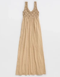 Aerie Crochet Maxi Dress