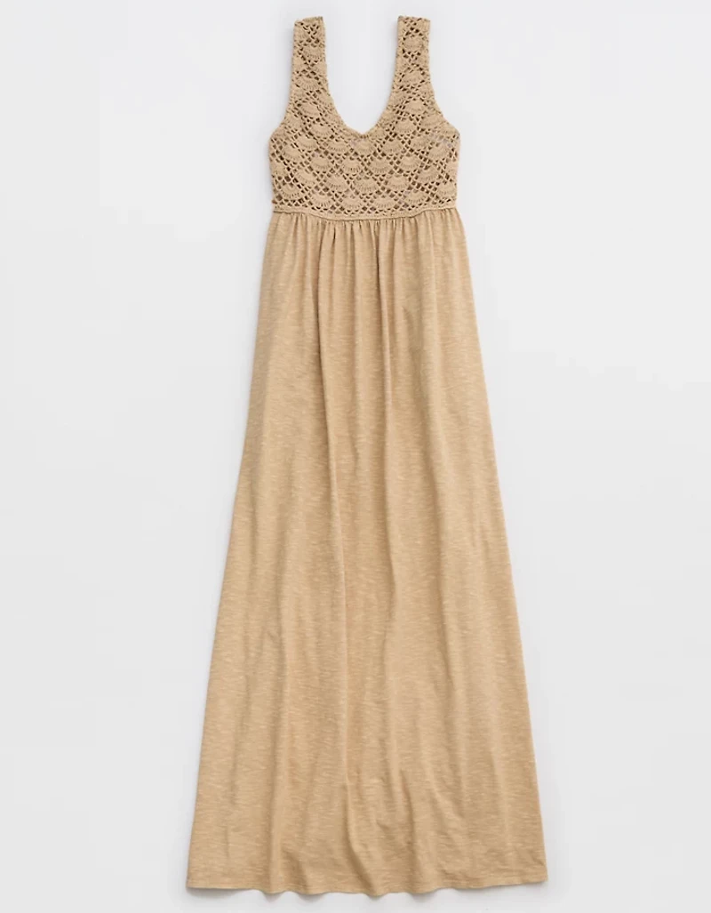 Aerie Crochet Maxi Dress