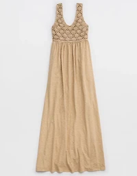 Aerie Crochet Maxi Dress