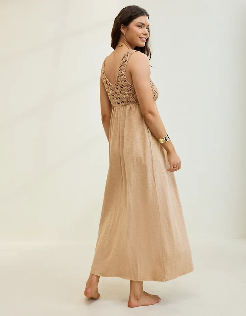 Aerie Crochet Maxi Dress