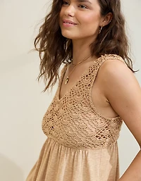 Aerie Crochet Maxi Dress