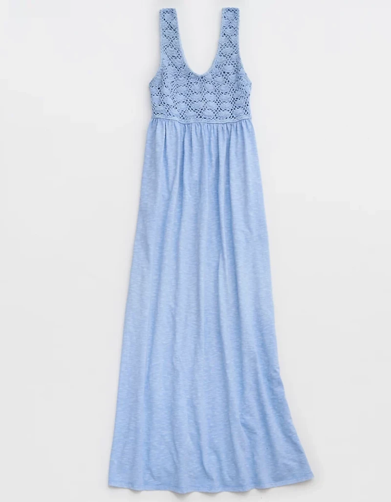 Aerie Crochet Maxi Dress