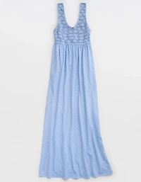 Aerie Crochet Maxi Dress
