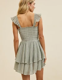 Aerie Plaid Handkerchief Mini Dress