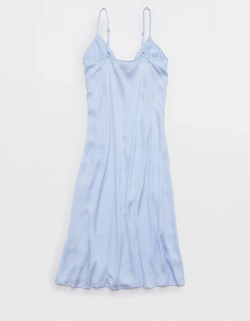 Aerie Satin Midi Dress