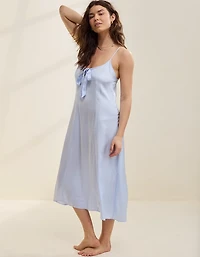 Aerie Satin Midi Dress
