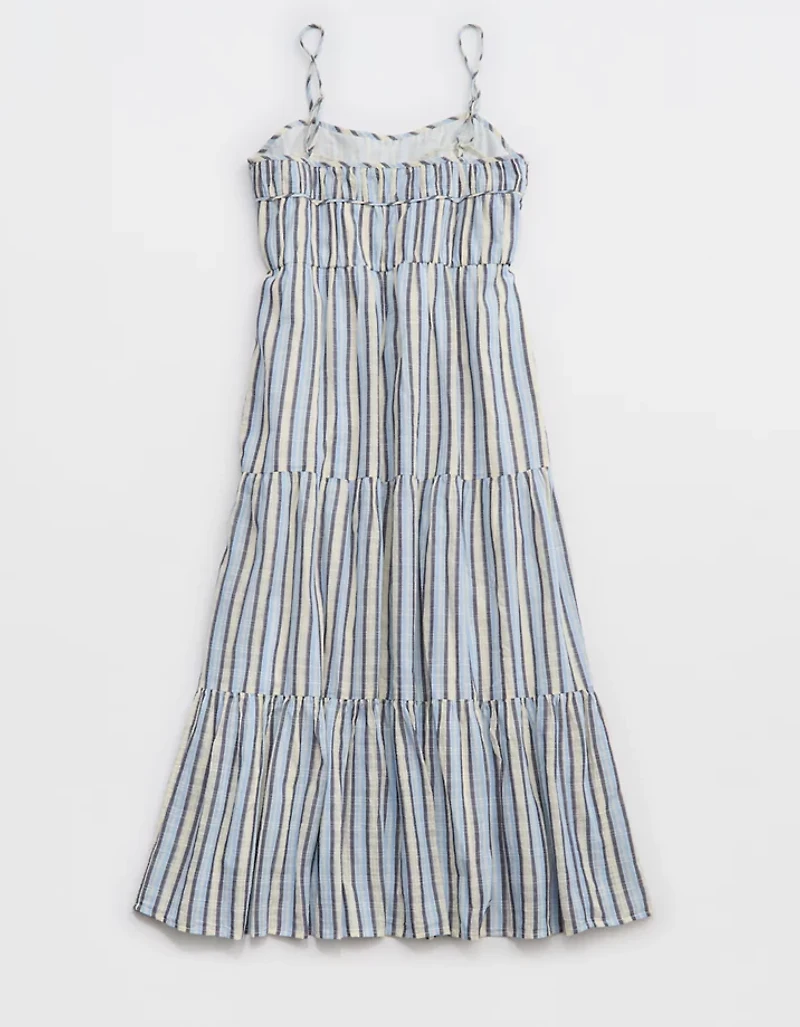 Aerie Striped Tiered Maxi Dress