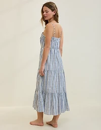 Aerie Striped Tiered Maxi Dress