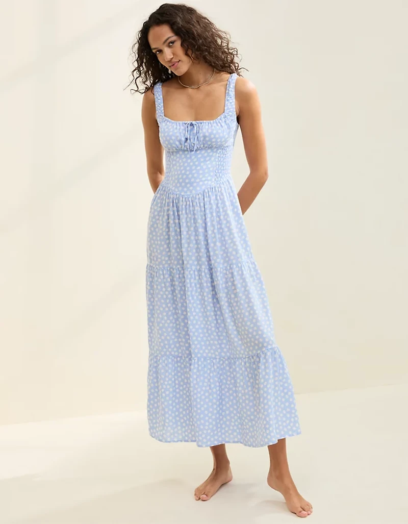 Aerie Polka Dot Maxi Dress