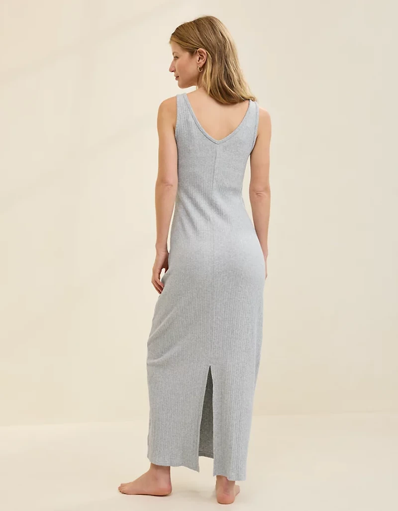 Aerie Double V Henley Bodycon Maxi Dress