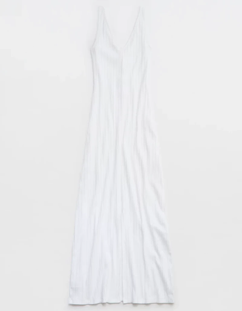 Aerie Double V Henley Bodycon Maxi Dress