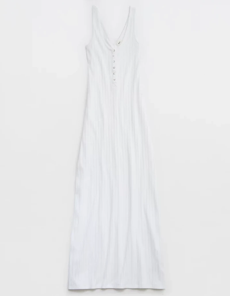 Aerie Double V Henley Bodycon Maxi Dress