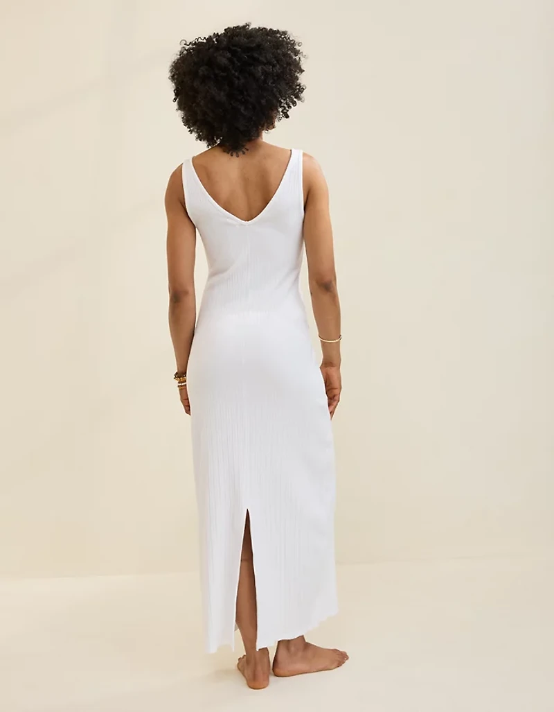 Aerie Double V Henley Bodycon Maxi Dress