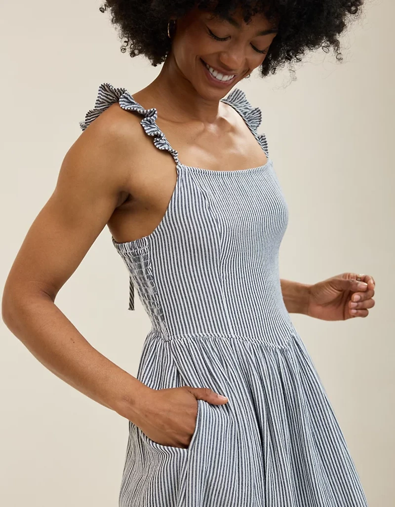 Aerie At The Barre Flutter Sleeve Dress