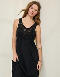 Aerie Crochet Maxi Dress
