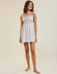 Aerie Tie Front Mini Dress