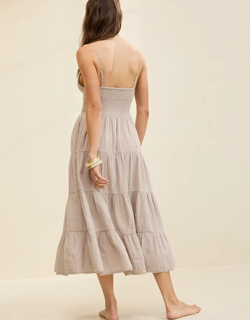 Aerie Lace Mix Midaxi Dress