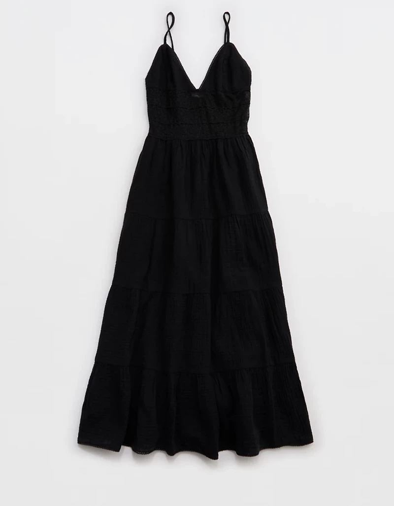 Aerie Lace Mix Midaxi Dress