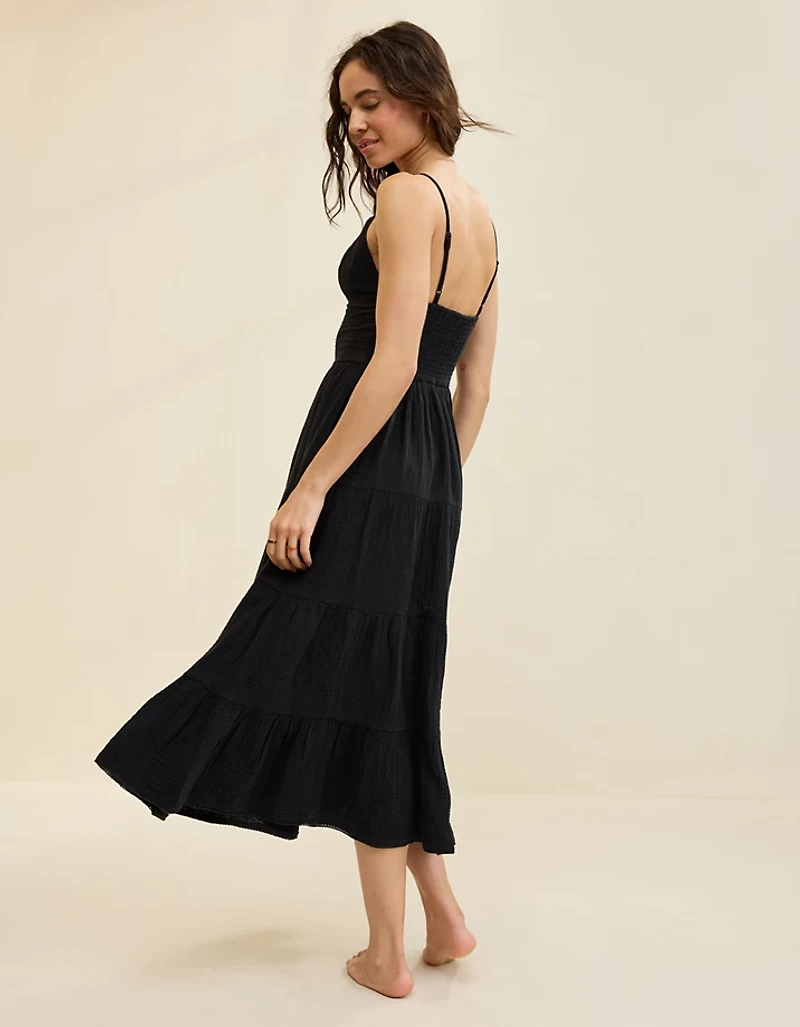 Aerie Lace Mix Midaxi Dress