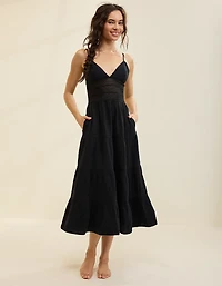 Aerie Lace Mix Midaxi Dress