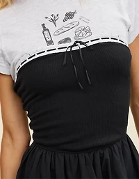 Aerie Strapless At The Barre Mini Dress