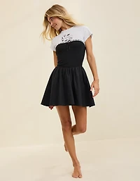 Aerie Strapless At The Barre Mini Dress