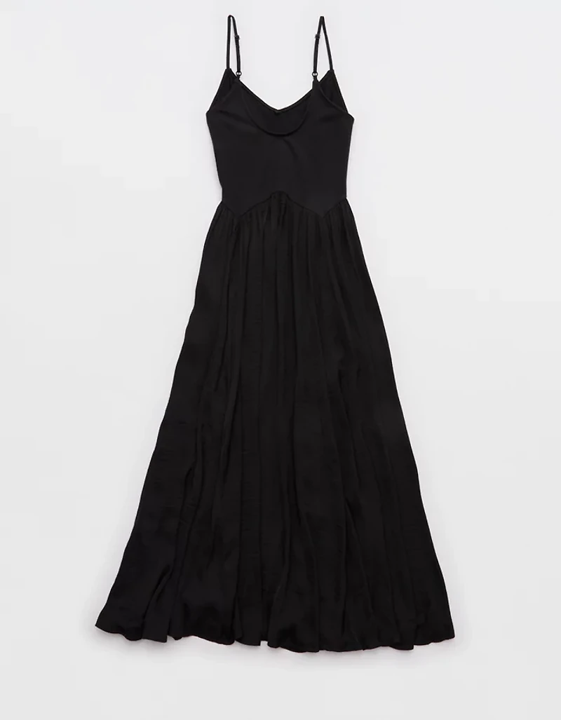 Aerie Satin At The Barre Dress