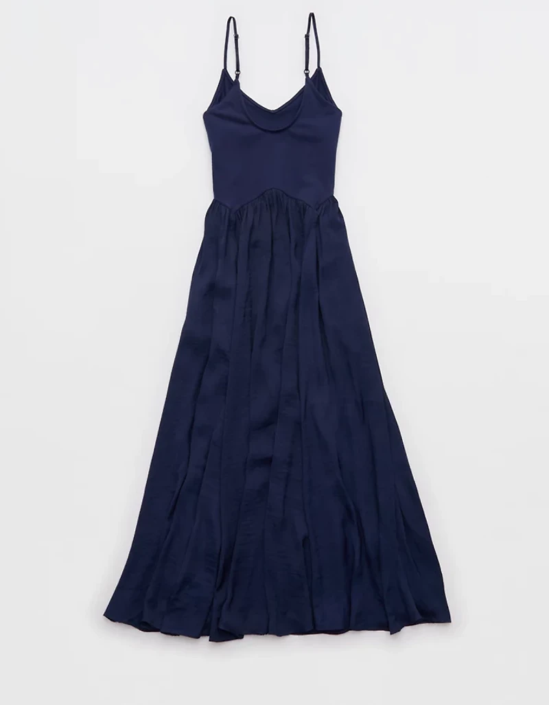 Aerie Satin At The Barre Dress