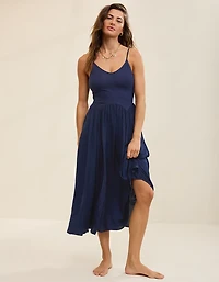 Aerie Satin At The Barre Dress