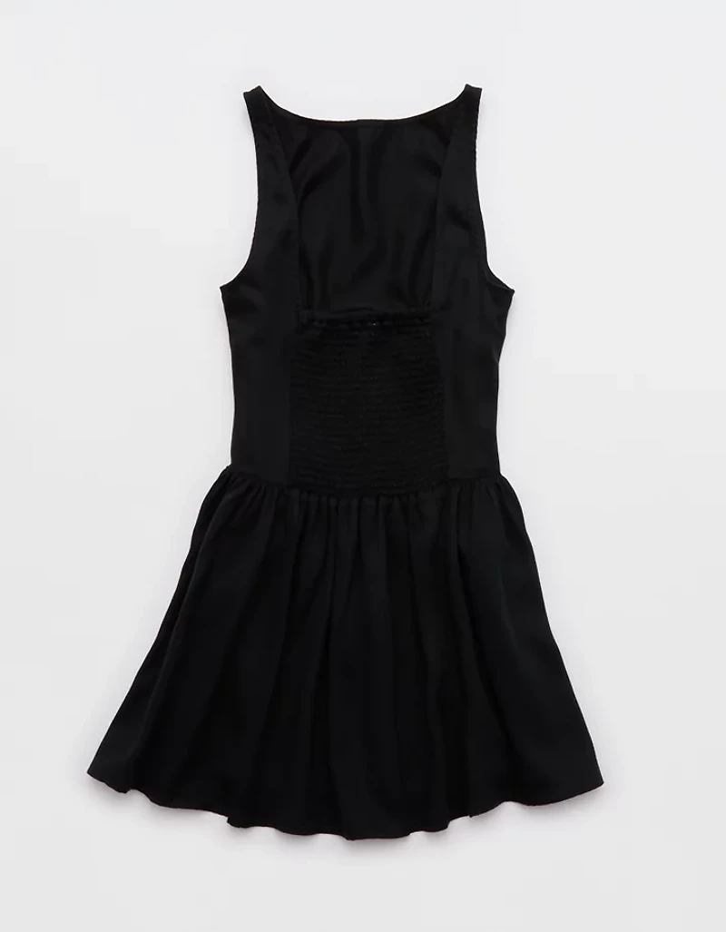 Aerie Drop Waist Bow Dress