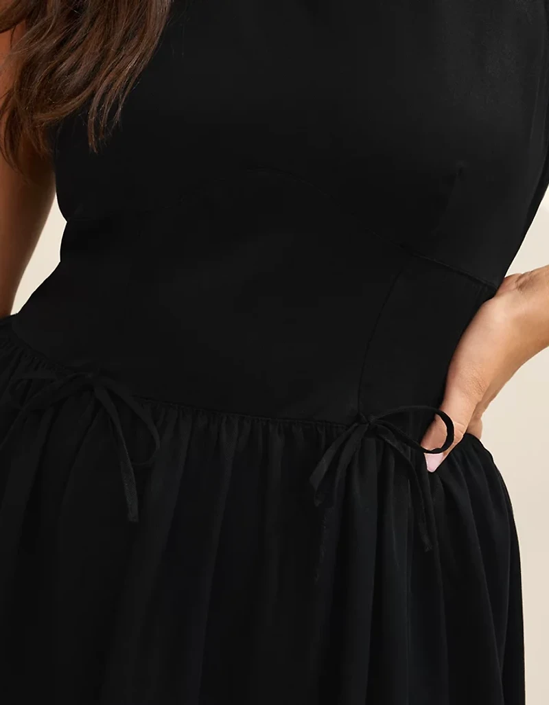 Aerie Drop Waist Bow Dress