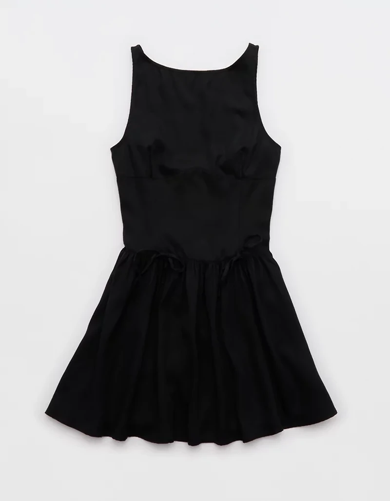 Aerie Drop Waist Bow Dress