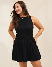 Aerie Drop Waist Bow Dress
