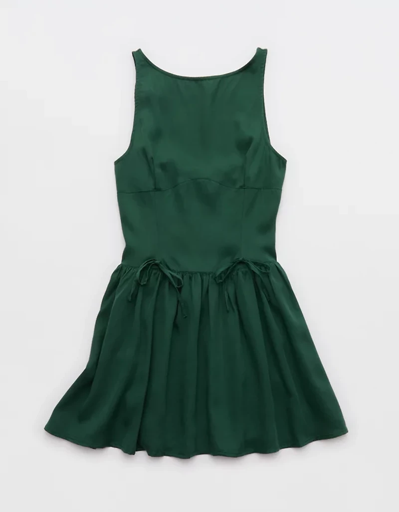 Aerie Drop Waist Bow Dress