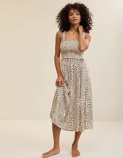 Aerie At The Barre Smocked Dress