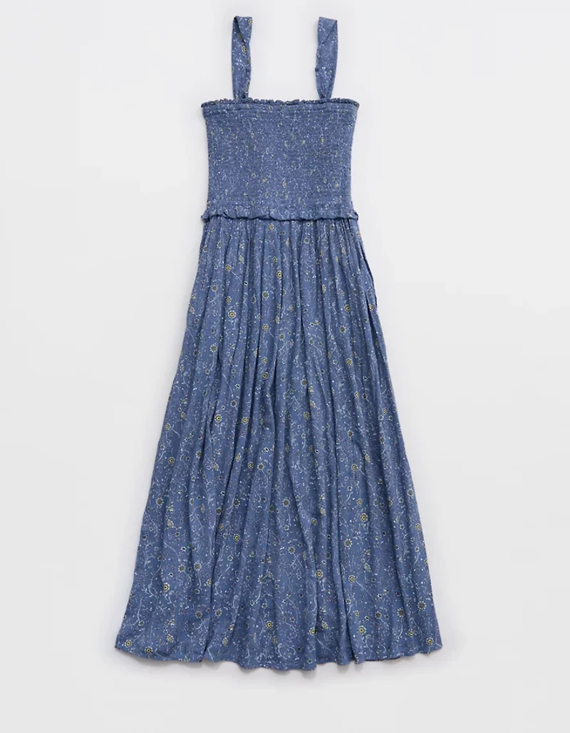 Aerie At The Barre Smocked Dress