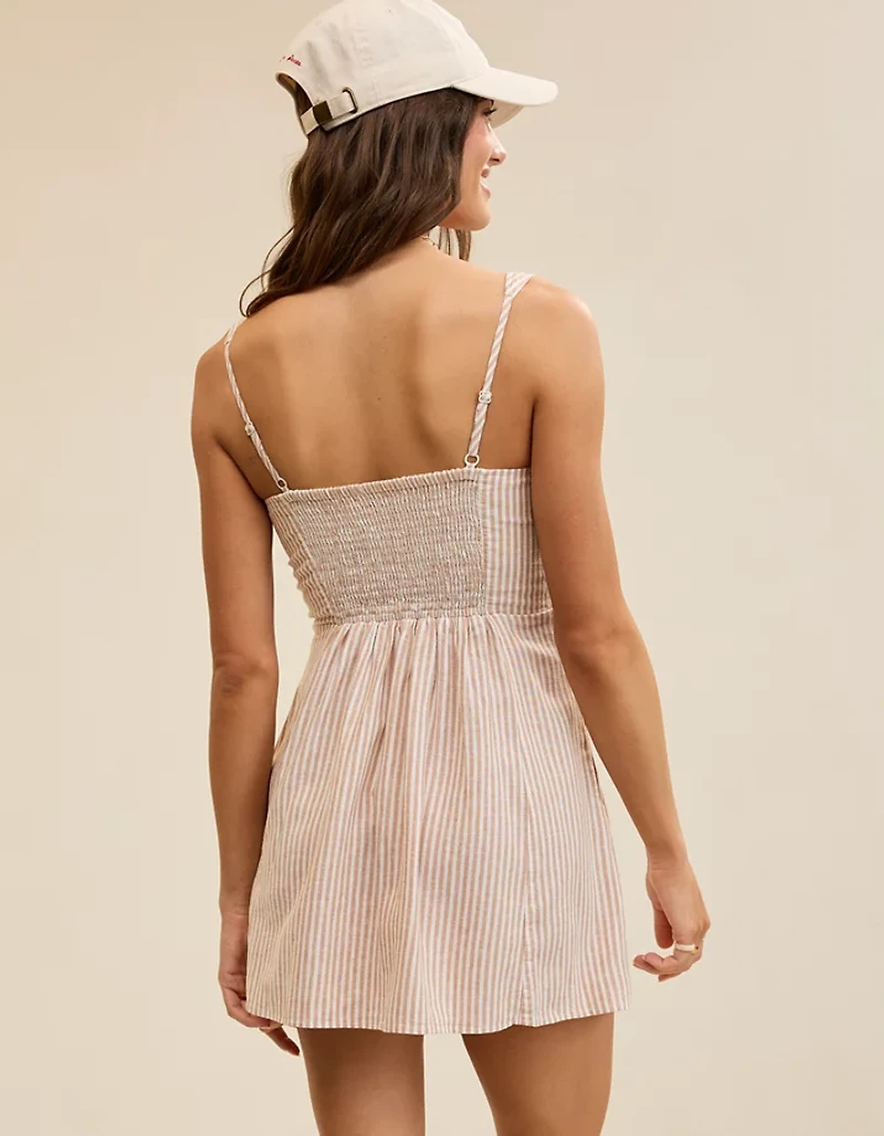 Aerie Linen Blend Mini Dress