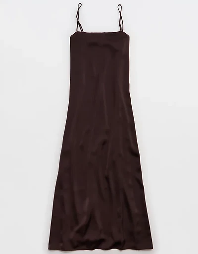 OVERSLEPT by Aerie Liquid Satin Maxi Slip Dress