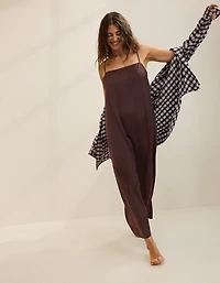 OVERSLEPT by Aerie Liquid Satin Maxi Slip Dress