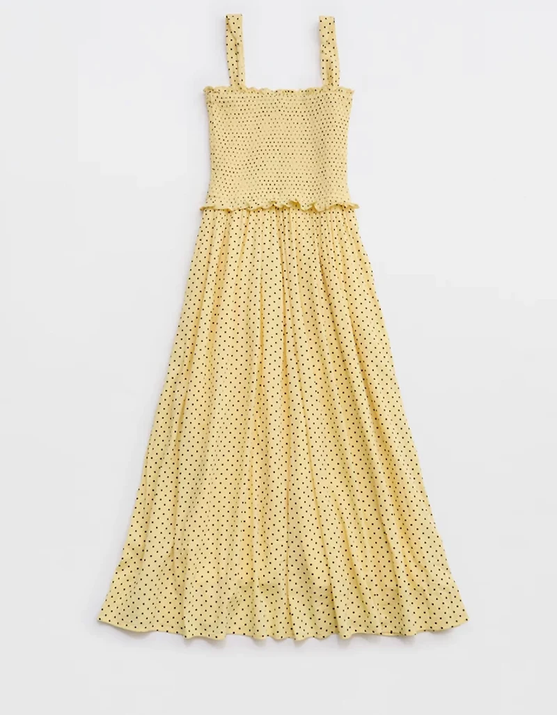 Aerie At The Barre Smocked Dress