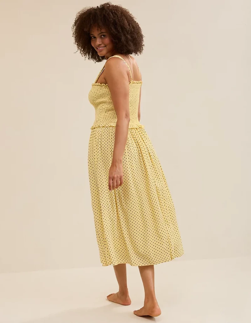 Aerie At The Barre Smocked Dress