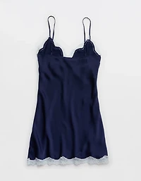 OVERSLEPT by Aerie Liquid Satin Mini Nightie