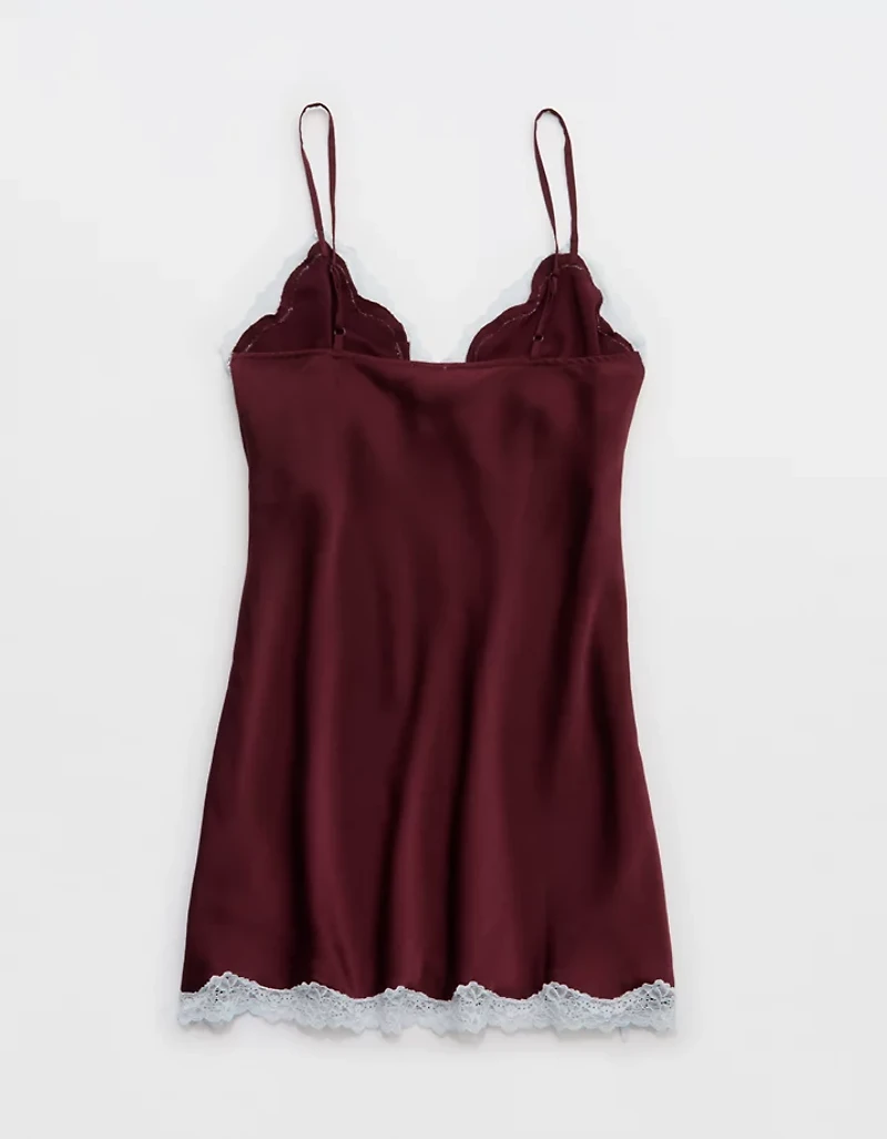 OVERSLEPT by Aerie Liquid Satin Mini Nightie