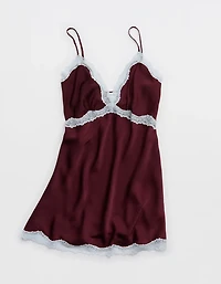 OVERSLEPT by Aerie Liquid Satin Mini Nightie