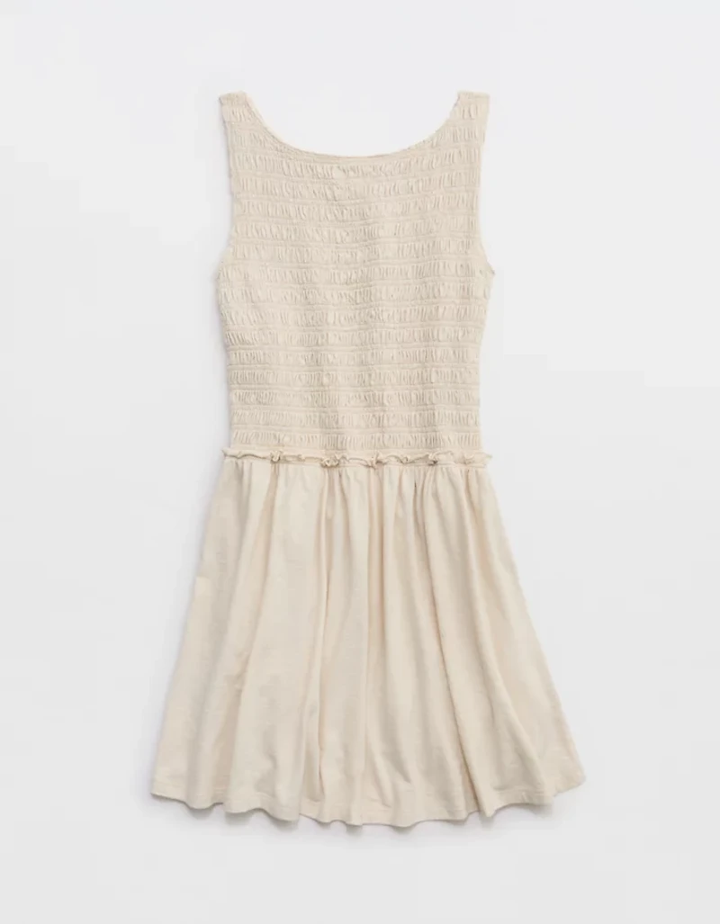 Aerie Happiest Smocked Mini Dress